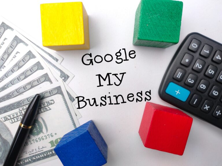 Google My Business, esa red desconocida. Perak,Malaysia, November 24 2022: Top view the word Google My Business on a white background.
